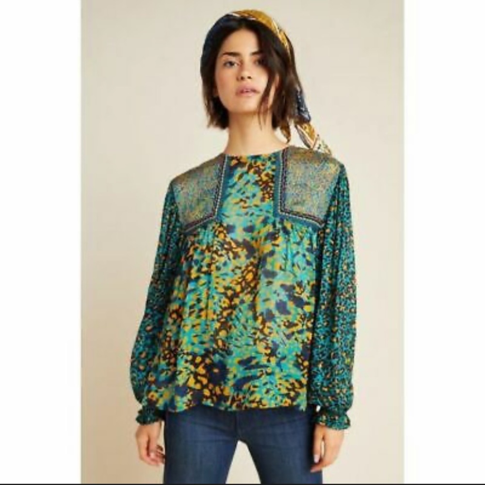 Anthropologie’s Blank London peasant top